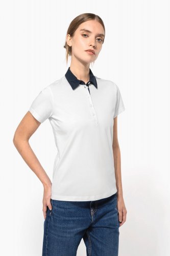 Polo jersey donna bicolore