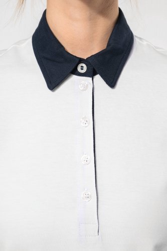 Polo jersey donna bicolore