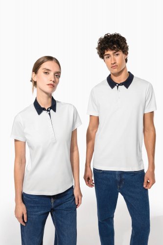 Polo jersey donna bicolore