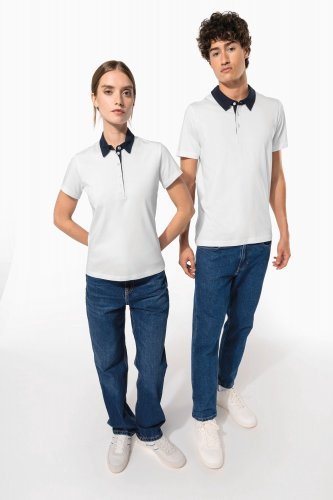 Polo jersey donna bicolore