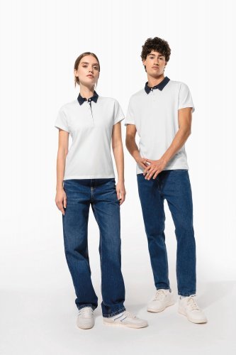 Polo jersey donna bicolore