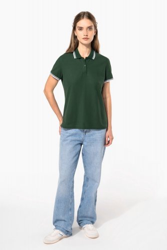 Polo donna maniche corte a righe