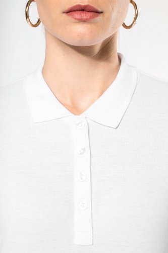 Polo piqué donna manica lunga