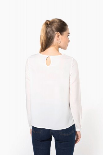 Blusa donna crêpe manica lunga