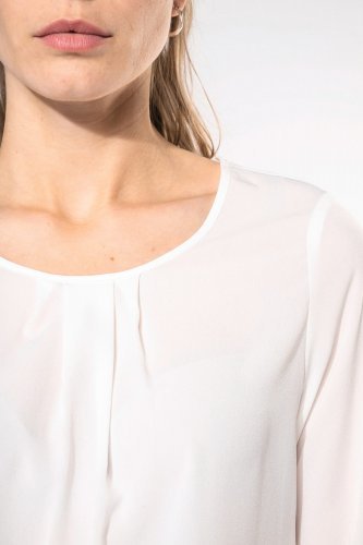 Blusa donna crêpe manica lunga
