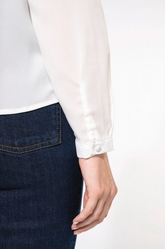 Blusa donna crêpe manica lunga