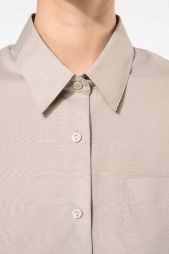 Camicia popeline policotone donna maniche corte facile da lavare