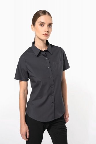 Camicia donna in popeline manica corta