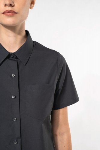 Camicia donna in popeline manica corta