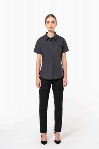 Camicia donna in popeline manica corta