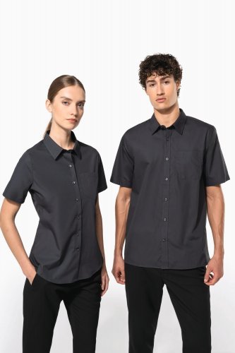 Camicia donna in popeline manica corta