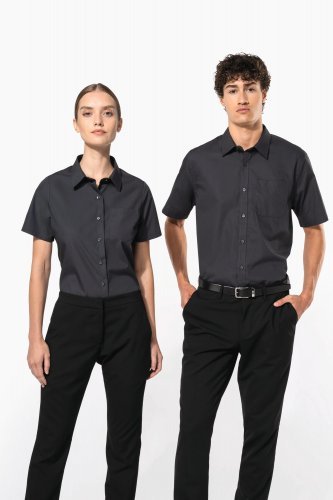 Camicia donna in popeline manica corta