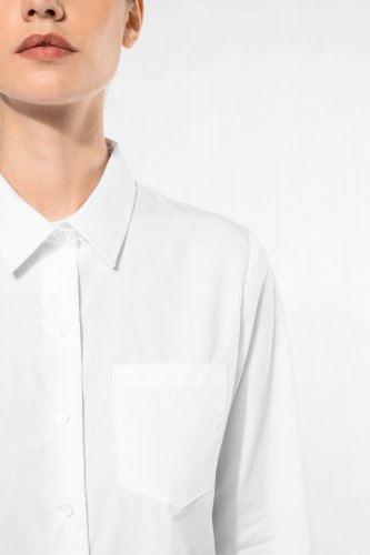 Camicia donna in popeline manica lunga