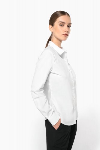 Camicia donna in popeline manica lunga