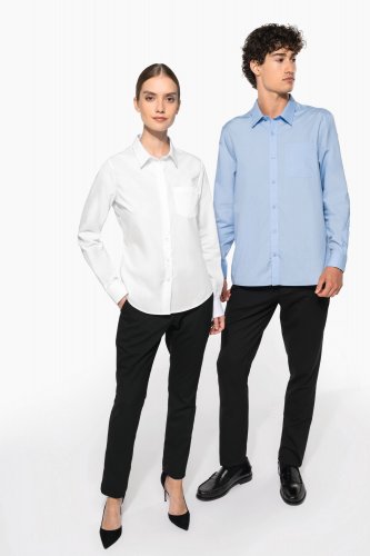 Camicia donna in popeline manica lunga