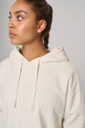 Felpa crop con cappuccio donna