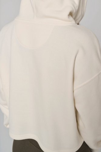 Felpa crop con cappuccio donna