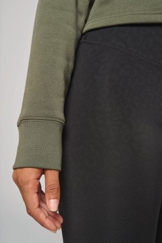 Felpa crop girocollo donna