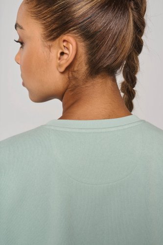 Felpa crop girocollo a maniche corte donna