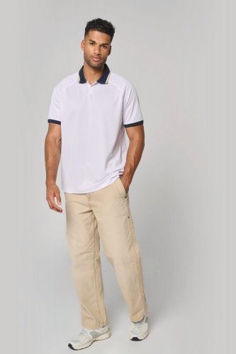 Maglia lifestyle con colletto a polo unisex