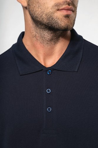 Polo piqué uomo manica lunga