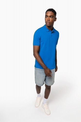 Polo piqué uomo maniche corte