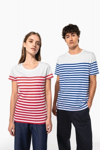 T-shirt uomo in stile marinaro bio girocollo