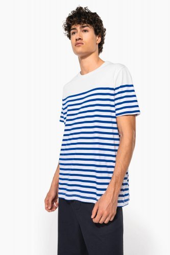 T-shirt uomo in stile marinaro bio girocollo