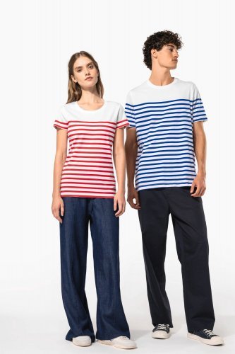 T-shirt uomo in stile marinaro bio girocollo