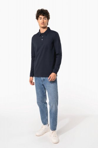 Polo jersey uomo manica lunga