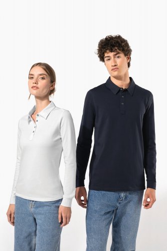 Polo jersey uomo manica lunga