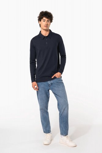 Polo jersey uomo manica lunga