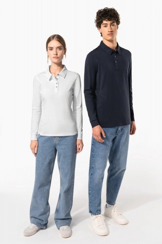 Polo jersey uomo manica lunga