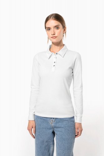 Polo jersey donna manica lunga