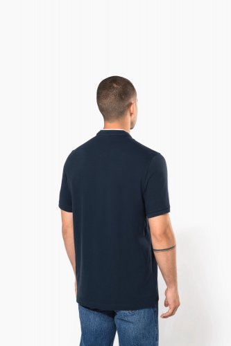 Polo uomo manica corta con collo alla coreana