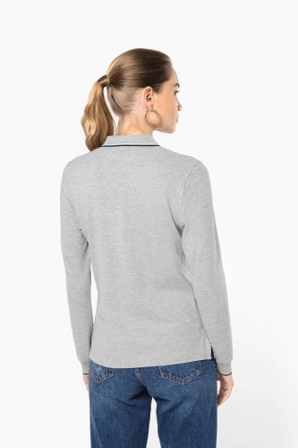 Polo piqué donna maniche lunghe
