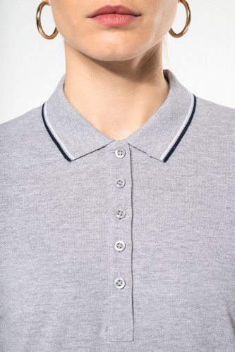 Polo piqué donna maniche lunghe