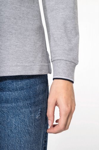 Polo piqué donna maniche lunghe