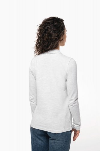 Polo piqué donna manica lunga