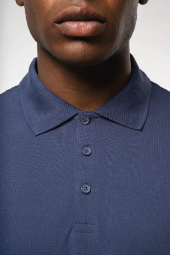 Polo piqué uomo maniche corte