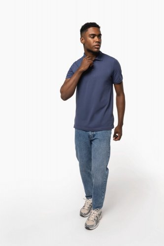 Polo piqué uomo maniche corte