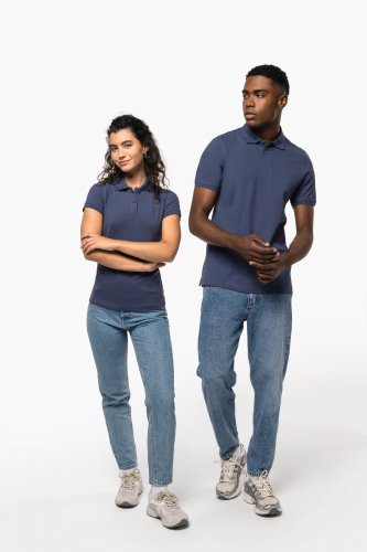 Polo piqué uomo maniche corte