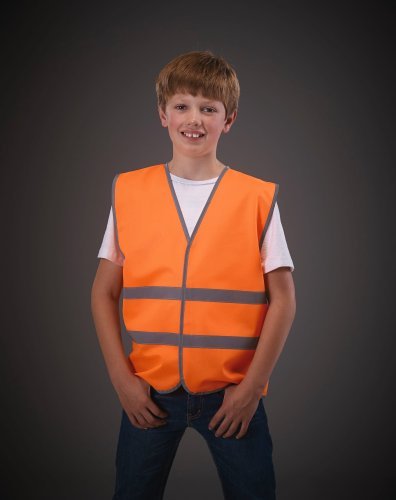 Gilet con bande e bordo riflettenti ad alta visibilità