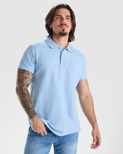 Polo hombre Star, 100% Algodón piqué, corte regular, 200g, manga corta