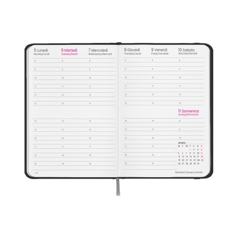 Agenda settimanale 2027  copertina rigida in cartoncino laminato