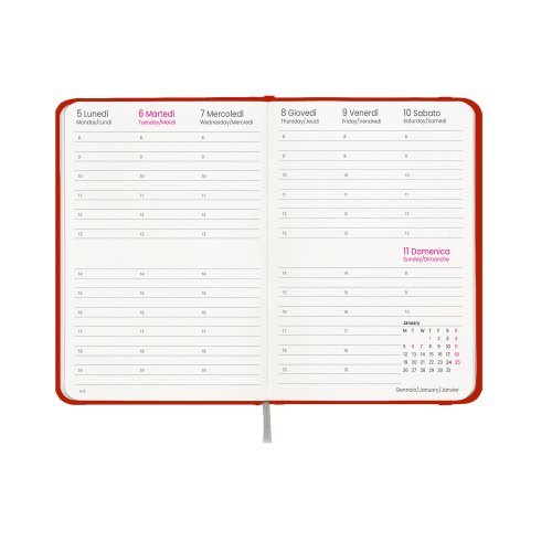 Agenda settimanale 2027  copertina rigida in cartoncino laminato