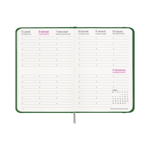 Agenda settimanale 2027  copertina rigida in cartoncino laminato