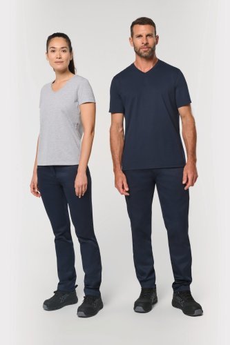 T-shirt ecosostenibile antibatterica con scollo a v uomo