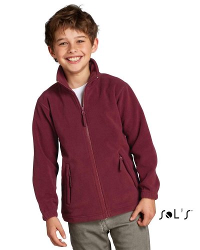 Giacca in pile con zip North Kids