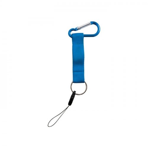PORTACHIAVI IN METALLO E POLIESTERE Azzurro